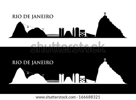 Rio De Janeiro skyline - vector illustration