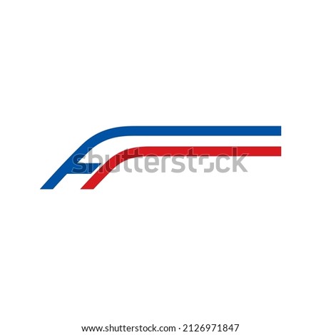 Train logo and letter H - vector illustration design