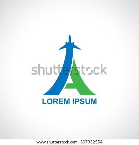 Airline logo design with capital letter 