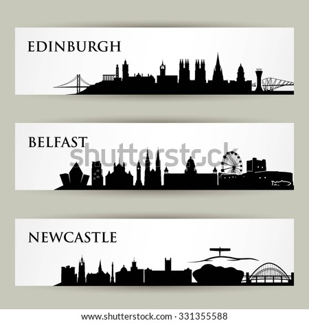 Great Britain skylines - vector illustration