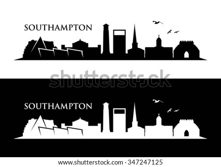 Southampton skyline - vector illustration

