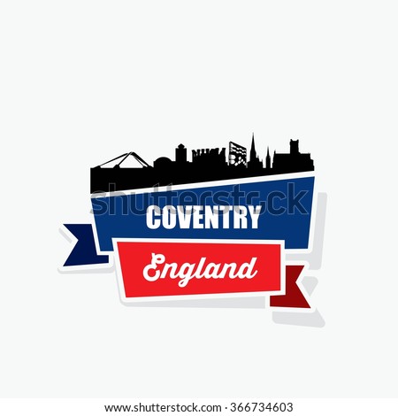 Coventry UK ribbon banner - vector illustration