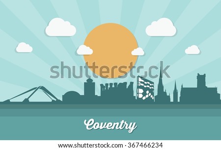 Coventry skyline - vector illustration
