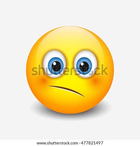 Confused Smiley - Vector Illustration - 477821497 : Shutterstock