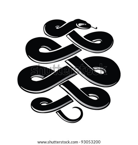 Snake Symbol Black Vector Illustration Stock Vector (Royalty Free ...