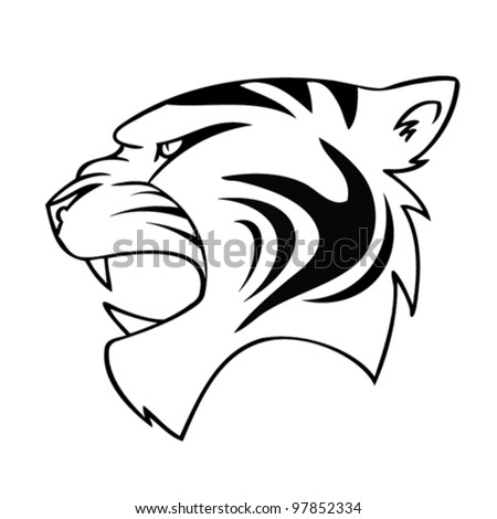 Isolated Cartoon Tiger Head - Vector Illustration - 97852334 : Shutterstock