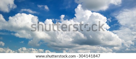 White and blue sky,Beautiful Blue Sky On a rainy day in thailand