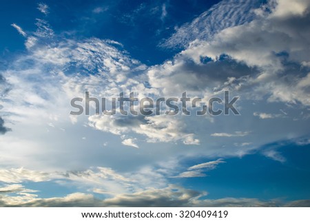blue sky,White and blue sky,Beautiful Blue Sky On a rainy day in thailand