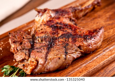 Roasted lamb chop