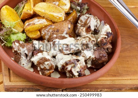 Grilled meat with potato