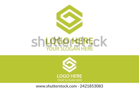 Green Color abstract hexagonal letter G Logo Design