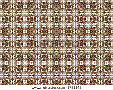 This pattern was created by digitally enhancing a photograph of a brown gift box with Christmas Tensil. The photograph used is one of my originals.