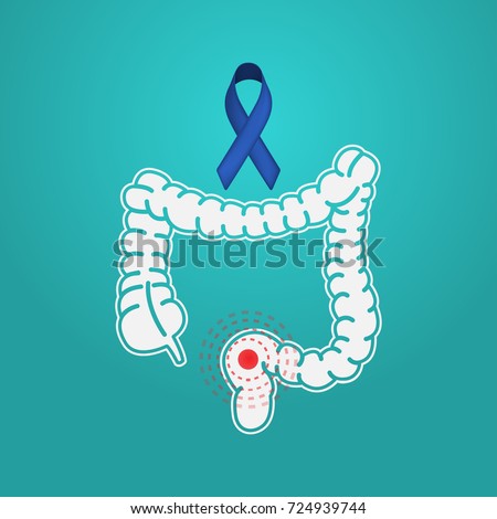 Colon Cancer vector logo icon illustration