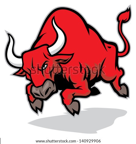 angry bull attack