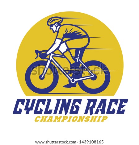 road bike cycling event race championship event badge design