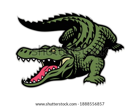 crocodile mascot in whole body