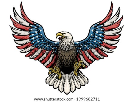 Eagle And Flag Drawing | Free download on ClipArtMag