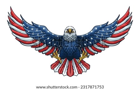 Eagle And Flag Drawing | Free download on ClipArtMag