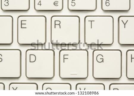Close up of letters on keyboard