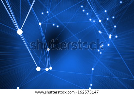 Digitally generated futuristic blue background