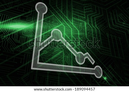 Graph against green and black circuit board