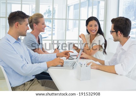 Casual business team having a meeting in the office
