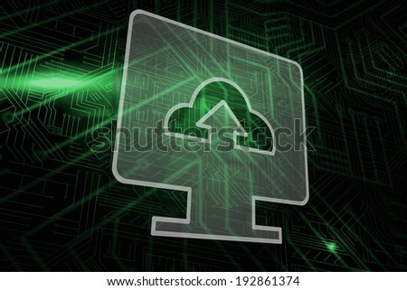 Computer screen against green and black circuit board