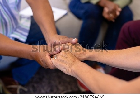Similar – Image, Stock Photo Crop multiracial couple holding little fingers