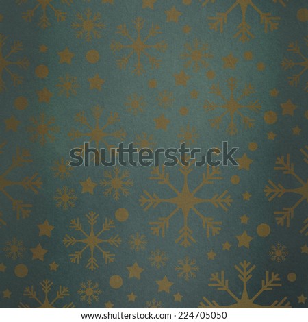 Snowflake pattern against green vignette