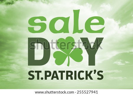 St patricks day sale ad against sky