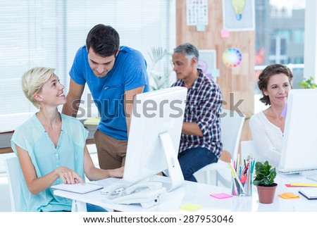 business team working in the computer in the office