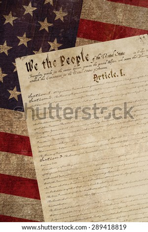declaration of independence against weathered surface