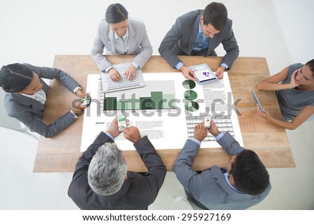 Business interface against business people in meeting with new technologies