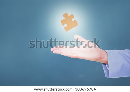 Handsome businessman gesturing with hands against blue background Handsome businessman gesturing with hands on a white background