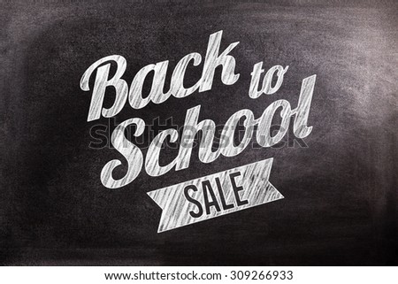 Back to school sale message against black background