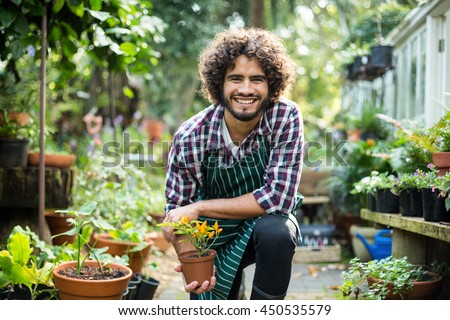 Similar – Image, Stock Photo Male gardener holding freshly harvested turnips from garden