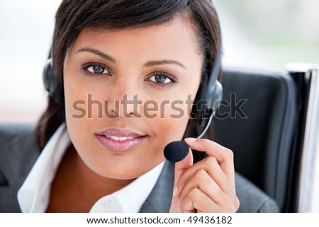 Portrait of a charming customer service agent at work in the office