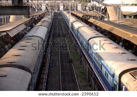 Indian Railway station aerial view