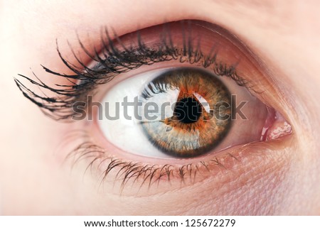 closeup of woman eye background
