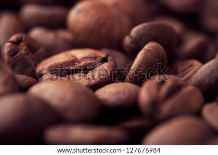 Coffee background with roasted beans