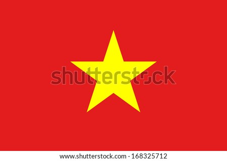 Flag of Vietnam. Vector.  Accurate dimensions, elements proportions and colors. 