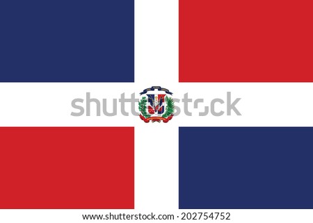 Flag of Dominican Republic. Vector.