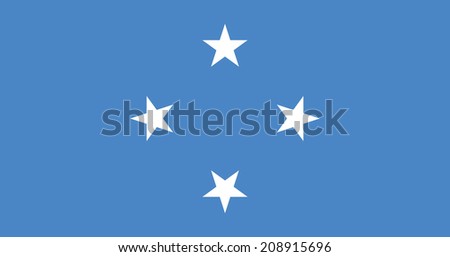 Flag of Micronesia. Vector.