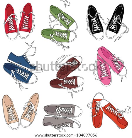 converse shoes vector