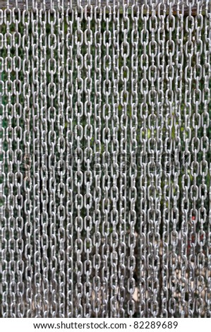 curtain steel chain at the zoo bird cage