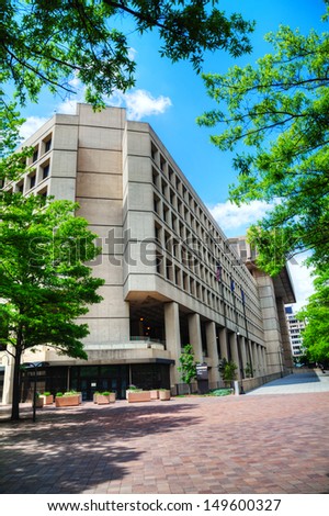 WASHINGTON, DC - MAY 8: J. Edgar Hoover FBI building in Washington, DC on May 8, 2013. It is the headquarters of the Federal Bureau of Investigation (FBI).