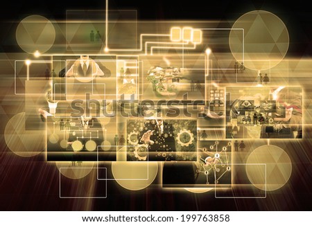 world business and Technology for background