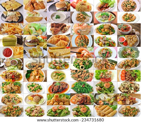 set of thai food