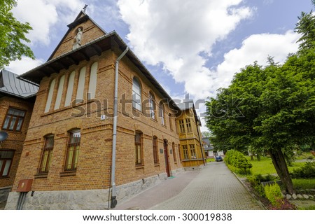ZAKOPANE, POLAND - JUNE 20, 2015: Monastery Congregation of the Sisters Servants of the Sacred Heart of Jesus, built in 1906, designed by Stanislaw Majerski, registered as a monument in 2010