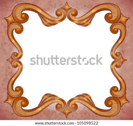 realistic vintage wooden frame